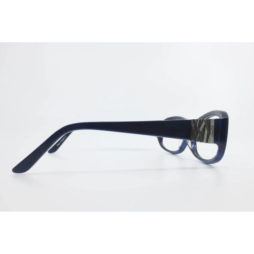 Esprit ET17738 507 Navy Blue Rectangular Eyeglasses Frames 57-14-130